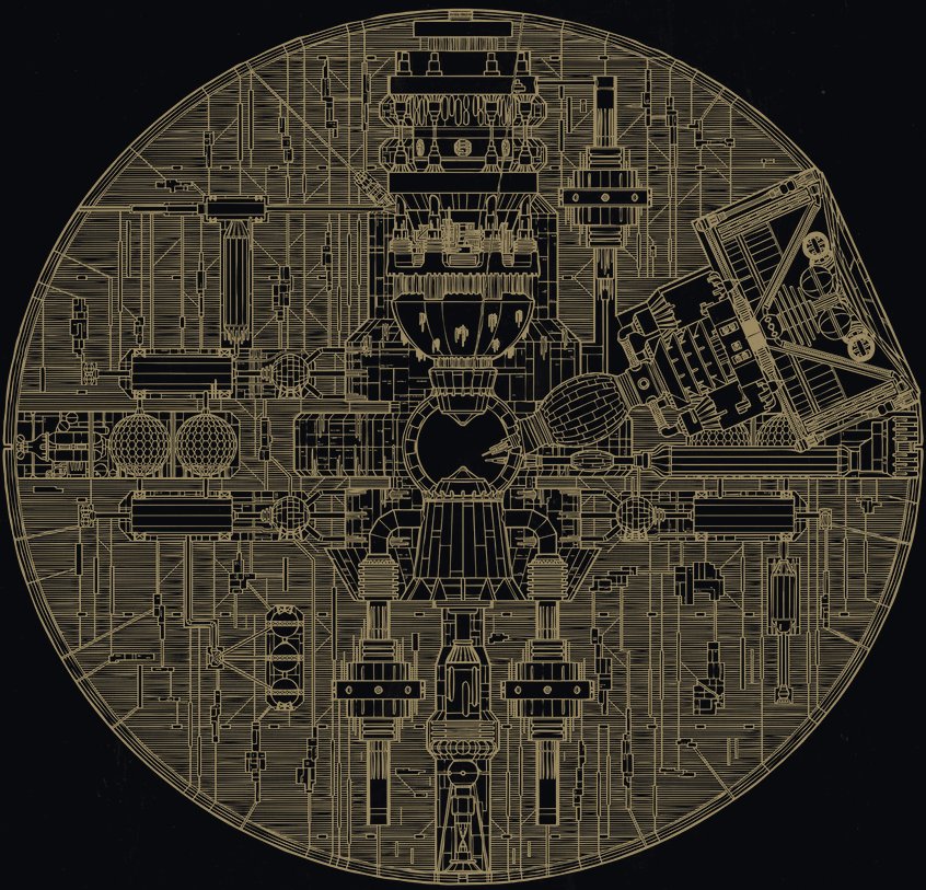 Blueprint of the Death Star from Star Wars Death Star